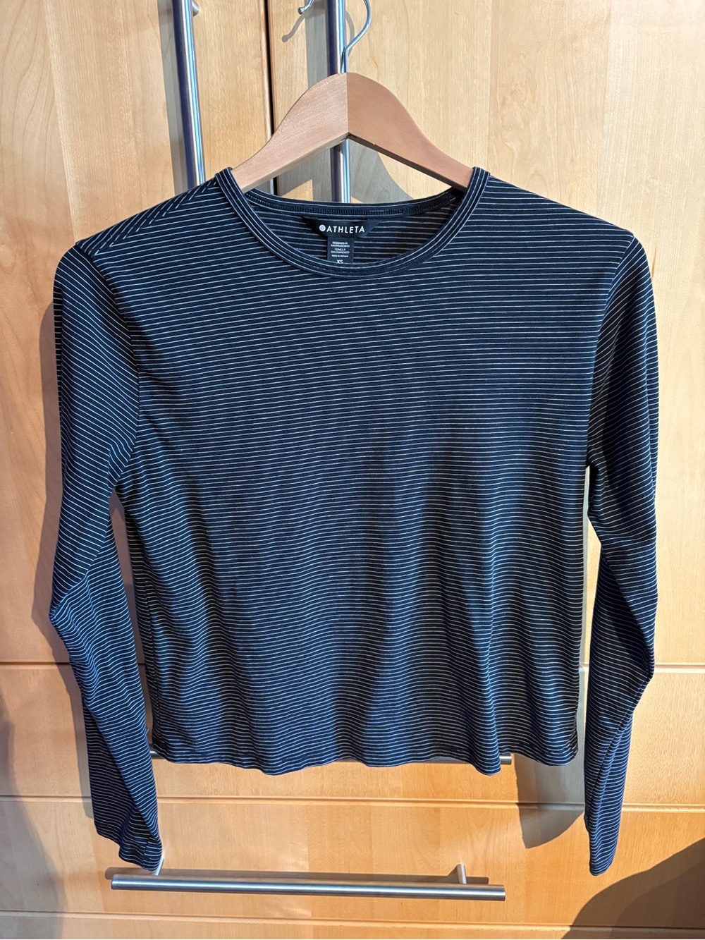 Athleta Striped Long Sleeved Tee XS